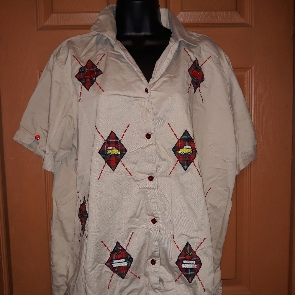 Bobbie Brooks button down size 18/20 cute designs A-15 5/$25